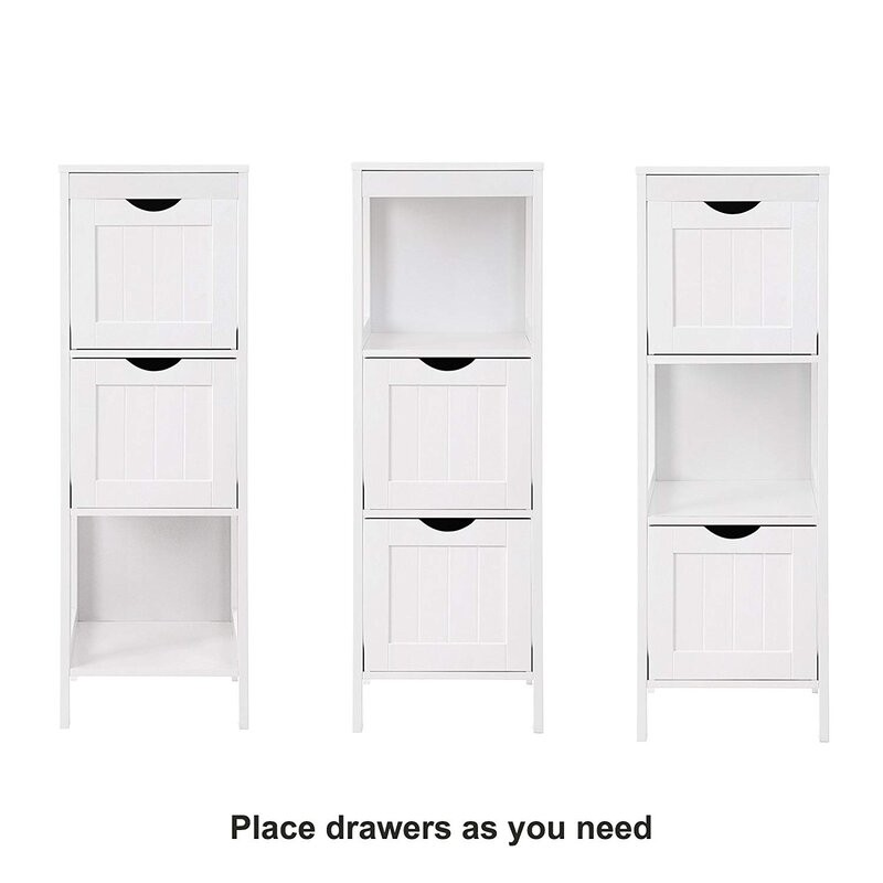 Bathroom+Floor+Cabinet,+Multifunctional+Wooden+Storage+Cabinet+With+2+Drawers+For