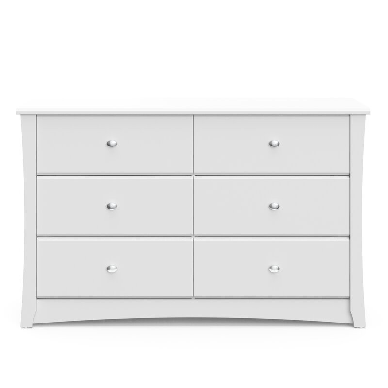 Crescent 6 Drawer Double Dresser