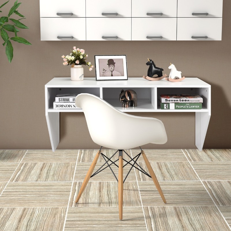 Wall Mounted Floating Computer Table Desk Storage Shelf