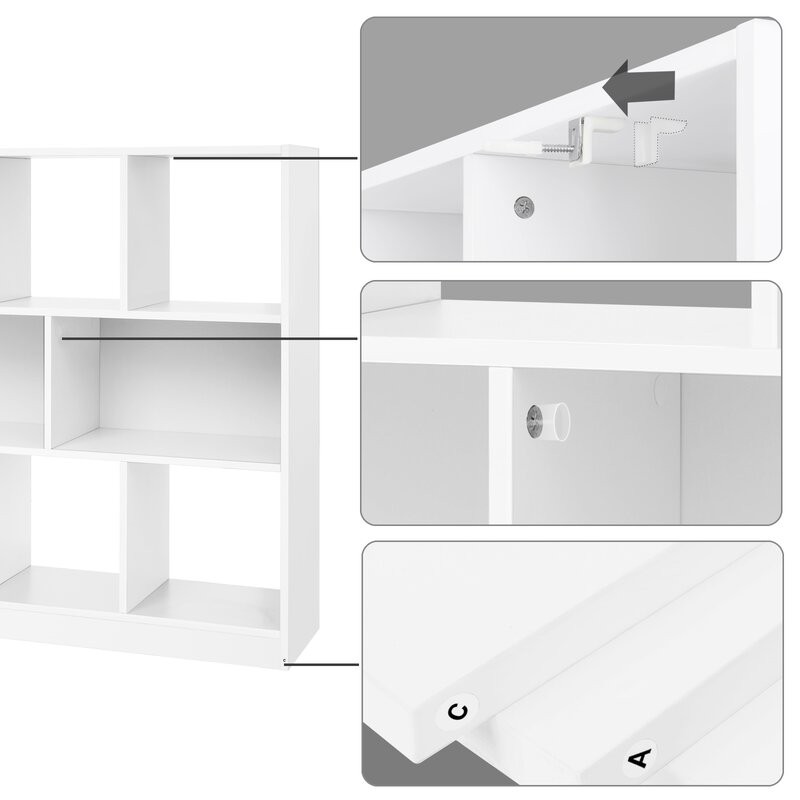 Cherey 100cm Geometric Bookcase