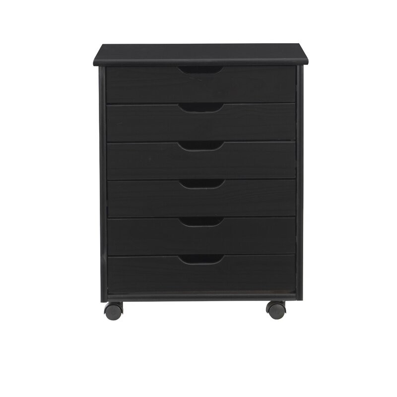 Breshay+6+Drawer+Rolling+Storage+Chest 