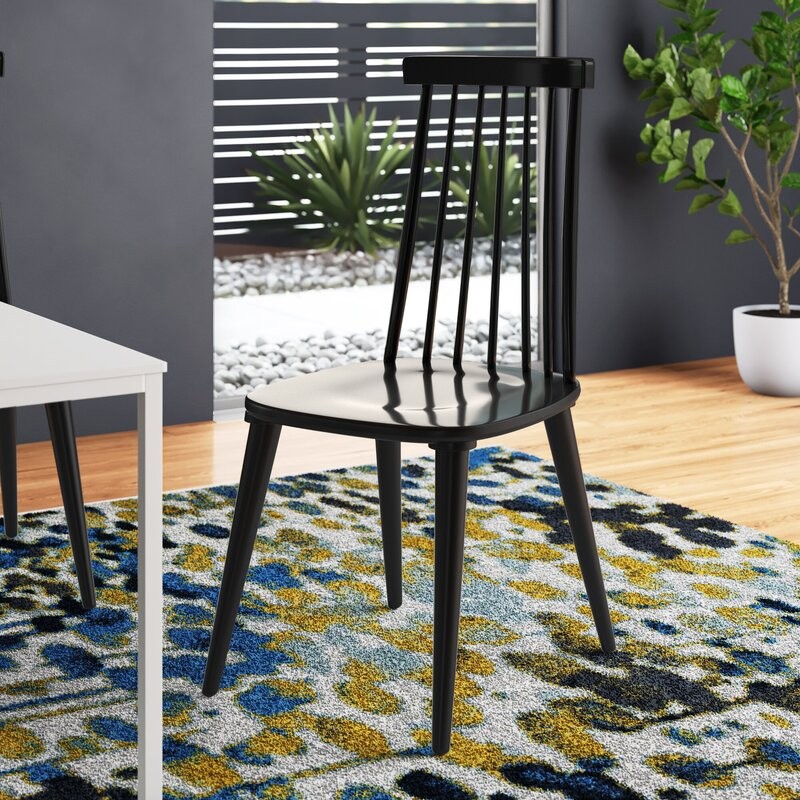 Biry Solid Wood Slat Back Arm Chair