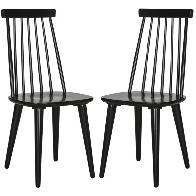 Biry Solid Wood Slat Back Arm Chair