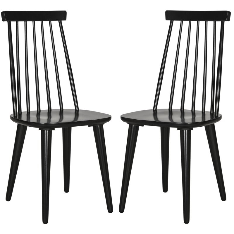 Biry Solid Wood Slat Back Arm Chair
