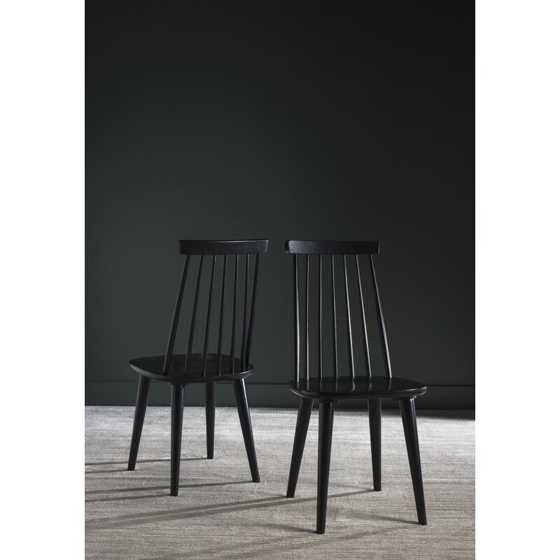 Biry Solid Wood Slat Back Arm Chair