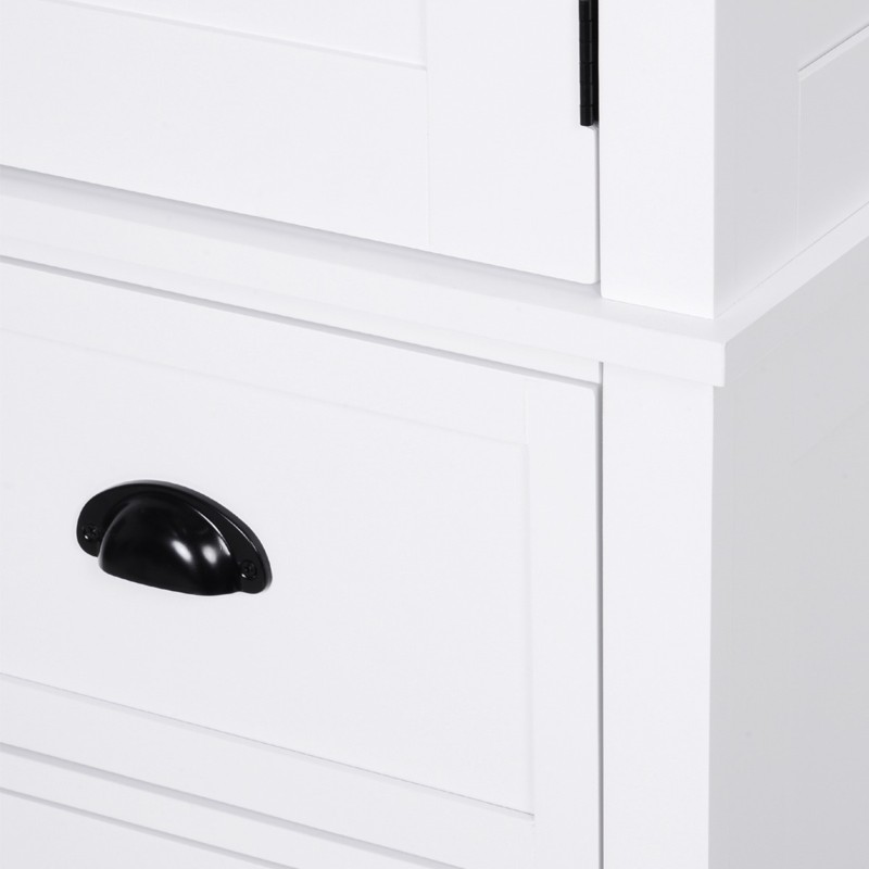 Santa Kitchen Storage Cabinet – Natural Wood with Elegant Minimal Design
