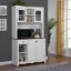 Dodwle Dining Hutch Classic Storage Cabinet with Glass Doors - Natural Wood