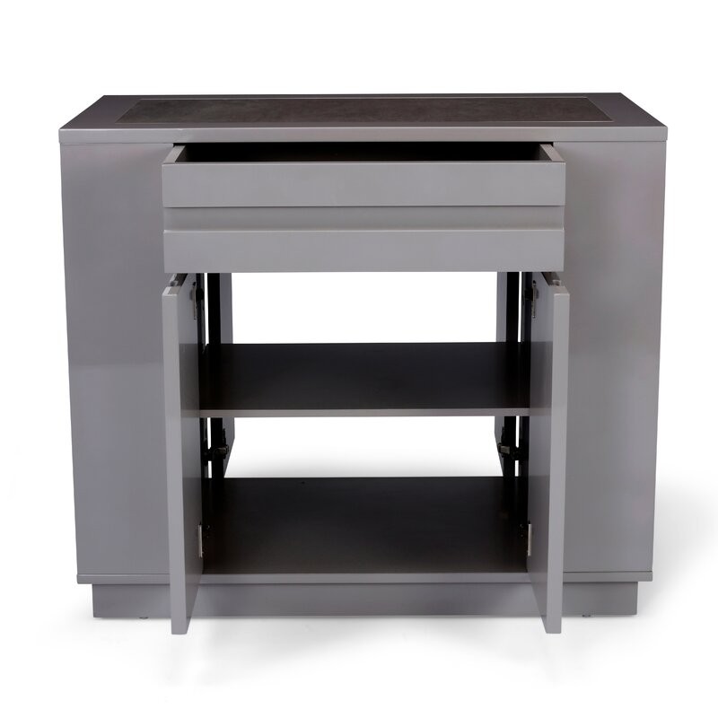 Rivie Kitchen Island Modern Storage Unit - Natural Wood