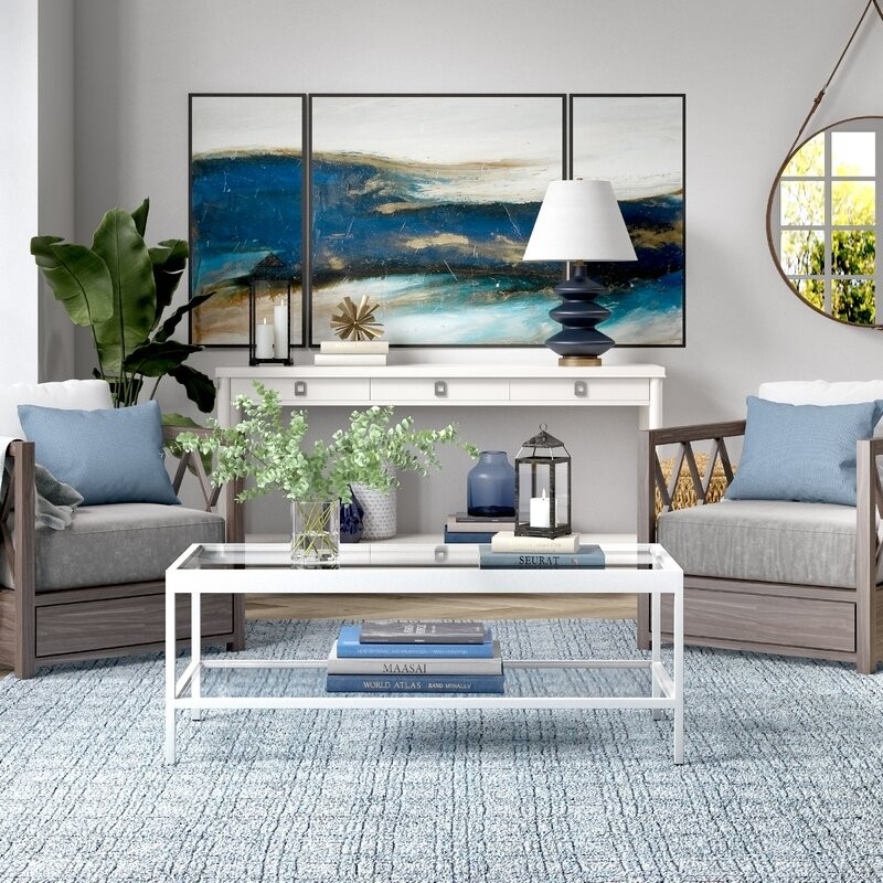 Seral 4 Legs Coffee Table with Storage