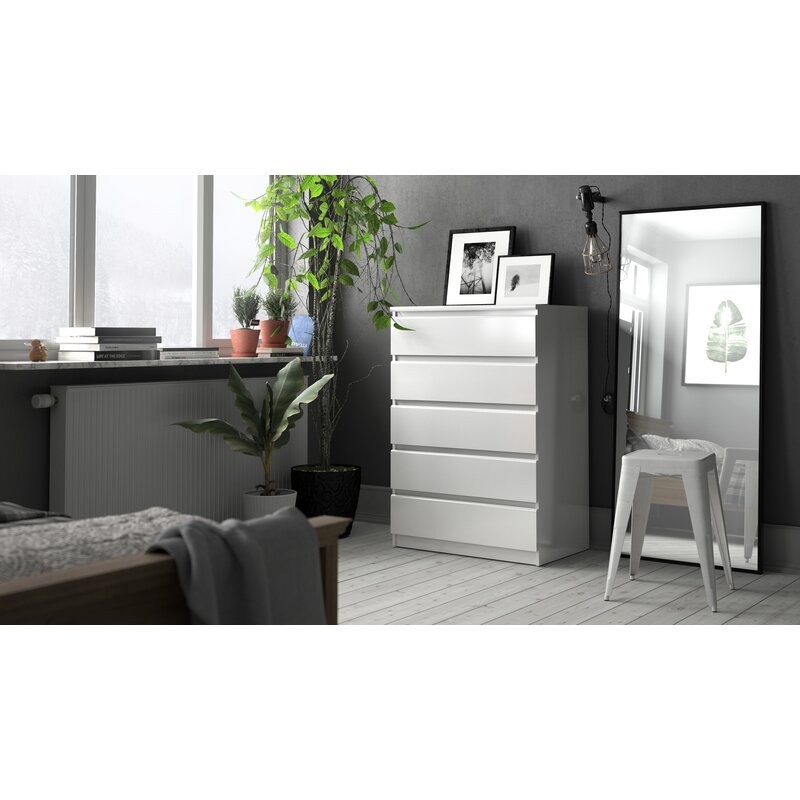 Picture of Lineify Black 5 drawers chest