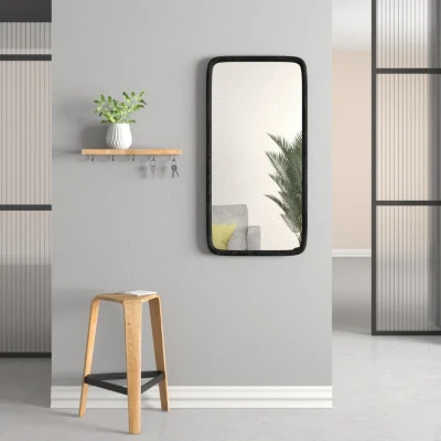 Aisja Rectangle Wood Wall Mirror