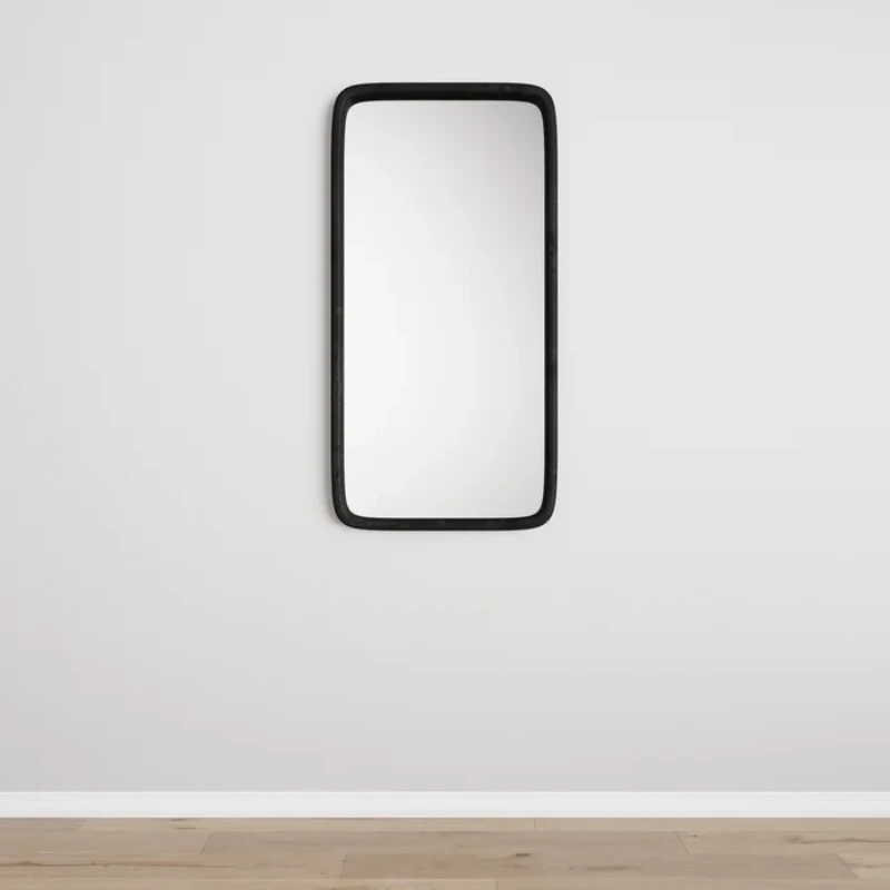 Aisja Rectangle Wood Wall Mirror