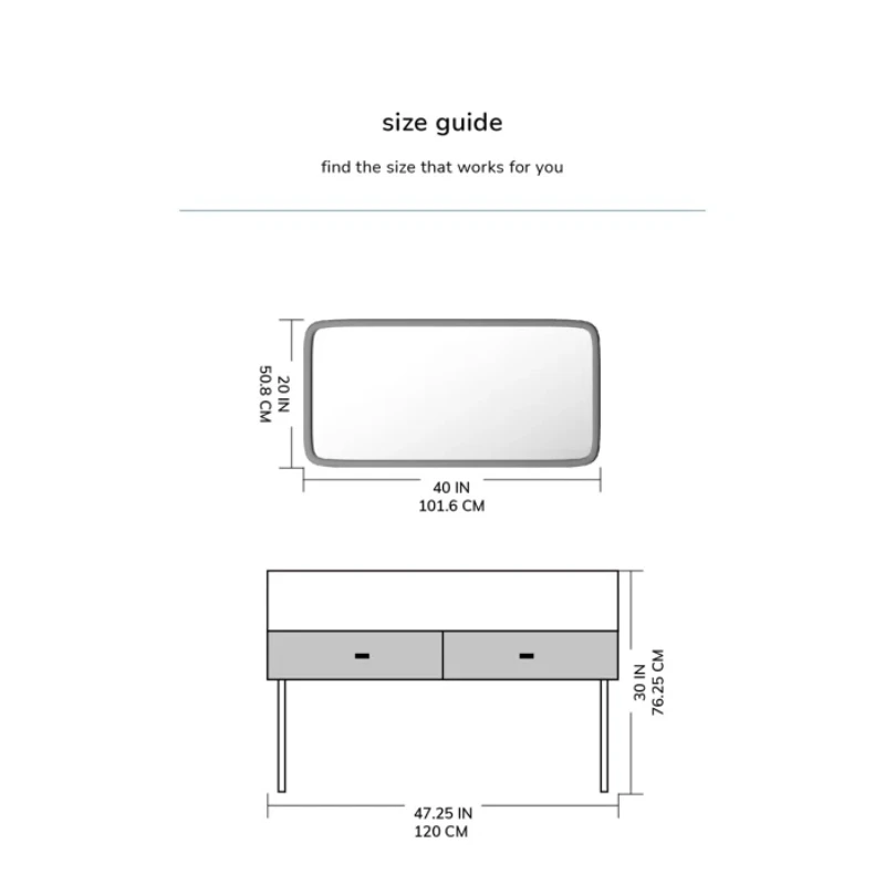 Aisja Rectangle Wood Wall Mirror