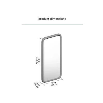 Aisja Rectangle Wood Wall Mirror