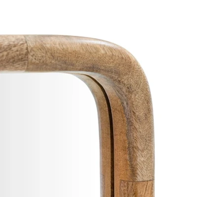 Aisja Rectangle Wood Wall Mirror