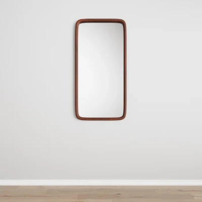 Aisja Rectangle Wood Wall Mirror