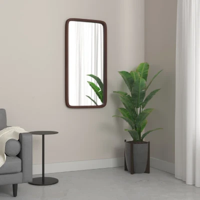 Aisja Rectangle Wood Wall Mirror