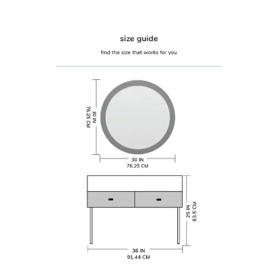 Amane Round Solid Wood Wall Mirror