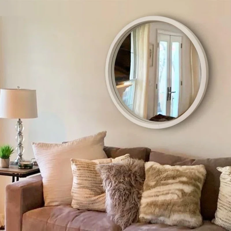 Eberlein Round Wood Wall Mirror