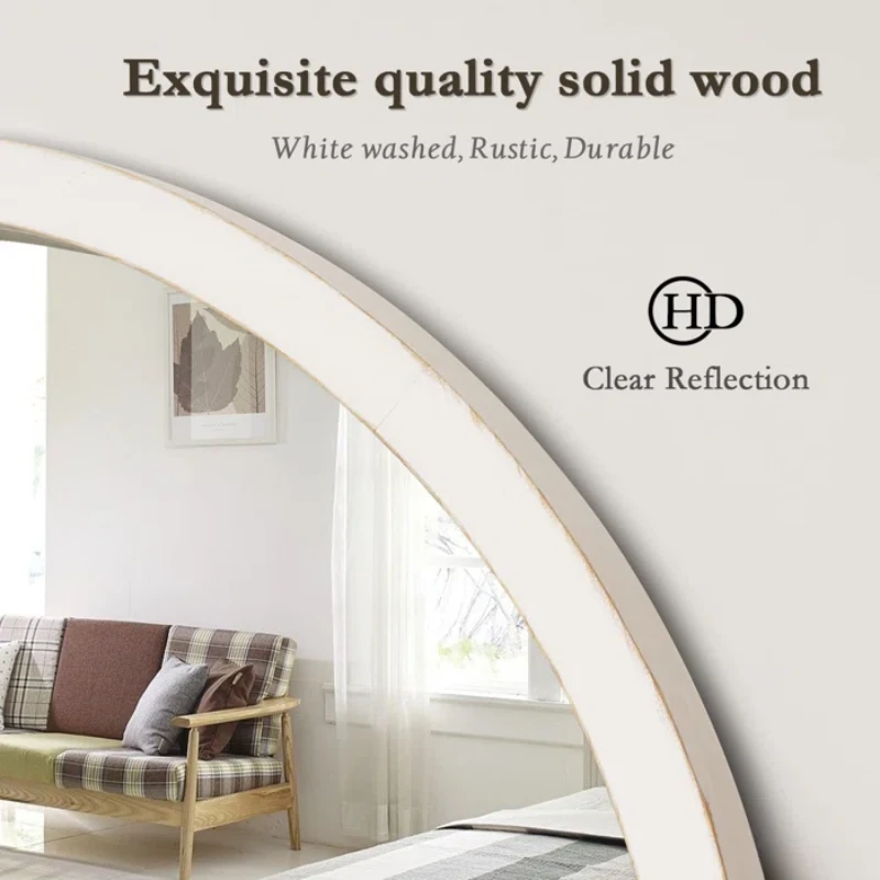 Eberlein Round Wood Wall Mirror