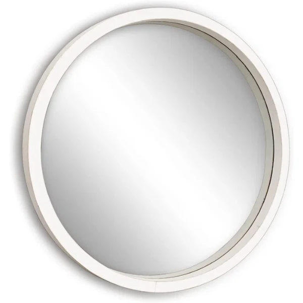 Eberlein Round Wood Wall Mirror