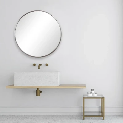 Zora Round Metal Wall Mirror