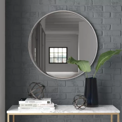 Zora Round Metal Wall Mirror