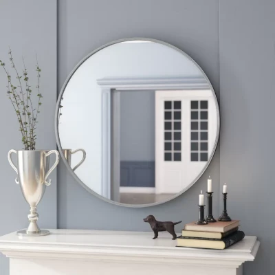 Zora Round Metal Wall Mirror