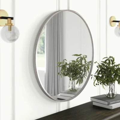 Zora Round Metal Wall Mirror