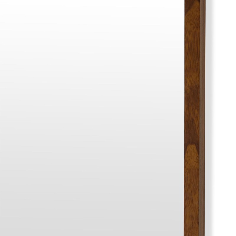 Brown Rectangle Wood Leaner Mirror 