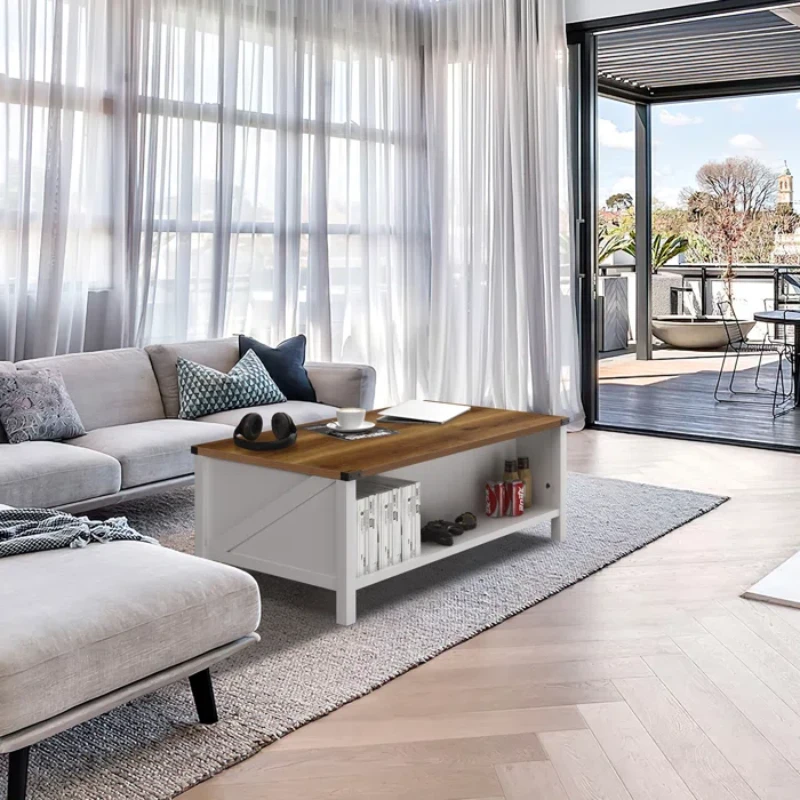Learoy 4 Legs Coffee Table With Storage 
