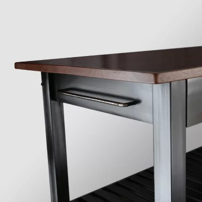 Moppi Solid Wood kitchen Island With Shelves