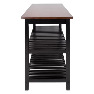 Moppi Solid Wood kitchen Island With Shelves