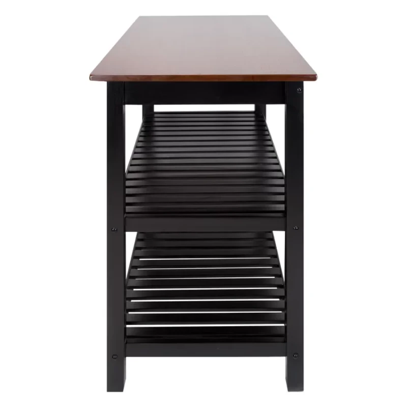Moppi Solid Wood kitchen Island With Shelves