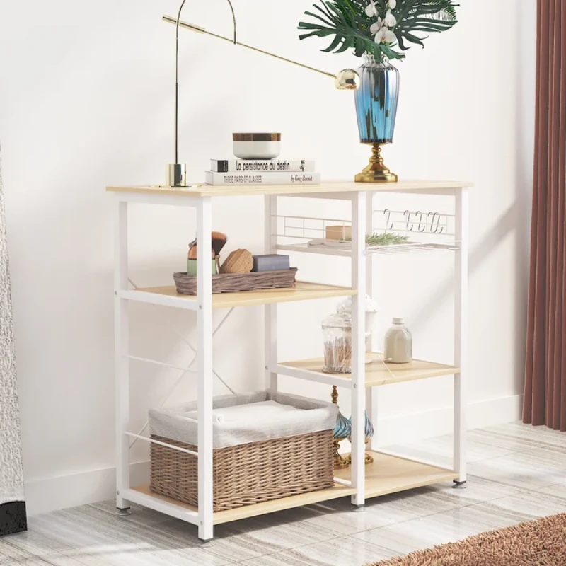 Slushy Rolling Kitchen Island with Metal Frame