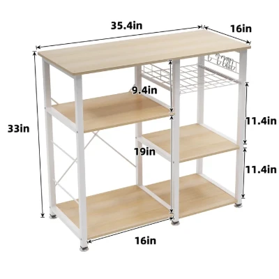 Slushy Rolling Kitchen Island with Metal Frame