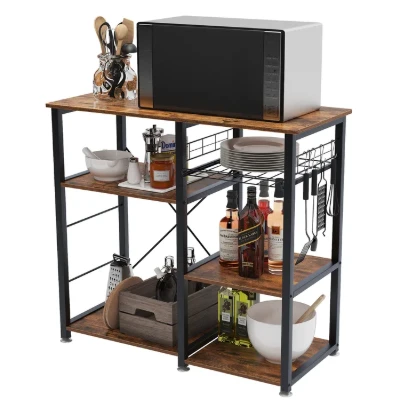 Slushy Rolling Kitchen Island with Metal Frame
