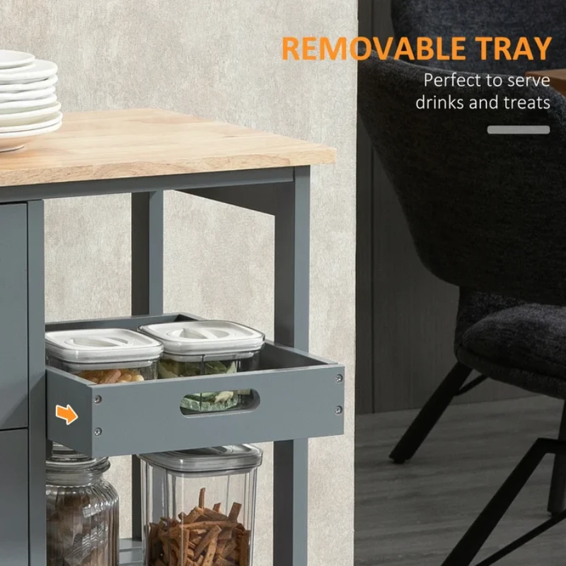 Kulinos Small Kitchen Island with Wheels