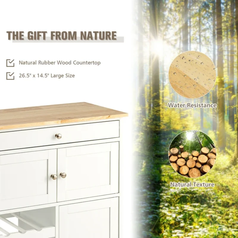 Asac Rolling Kitchen Island with Storage
