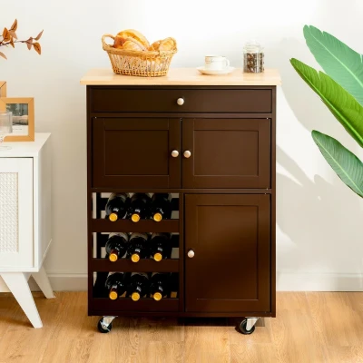 Asac Rolling Kitchen Island with Storage
