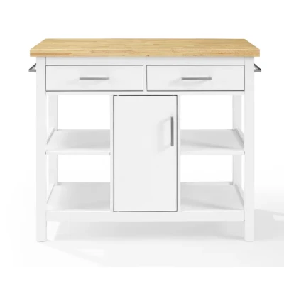 Flury Small Kitchen Island with storage
