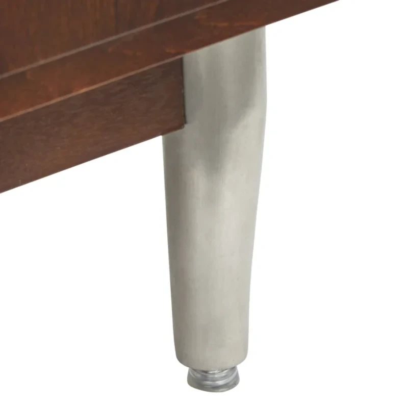 Classy Kitchen Island Table with Storage Cabinets - Natural Wood
