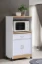 Sandy – Kitchen Trolley with Wheels, Drawers & Cabinets – Natural Wood