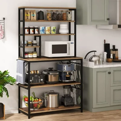 Tribesigns Baker's Rack, Kitchen Microwave Stand with Storage Shelves