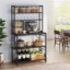 Tribesigns Baker's Rack, Kitchen Microwave Stand with Storage Shelves