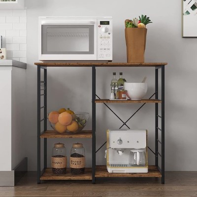 SogesPower 3-Tier Baker Rack Multi-layers Kitchen Rack Microwave Stand