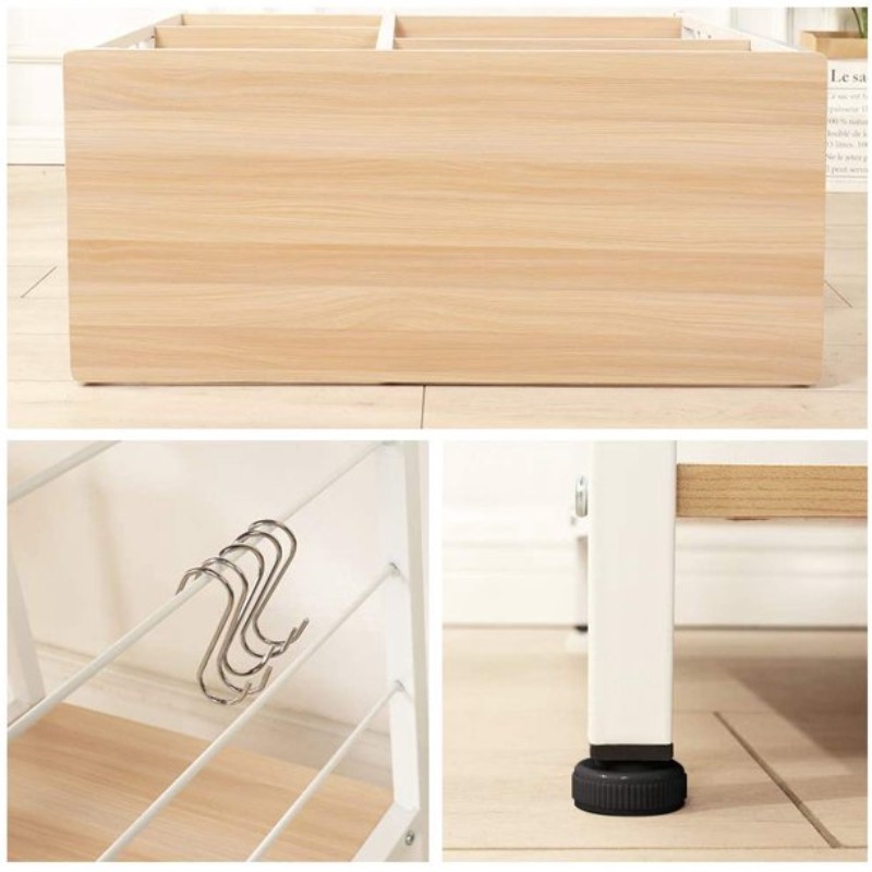 SogesPower 3-Tier Baker Rack Multi-layers Kitchen Rack Microwave Stand
