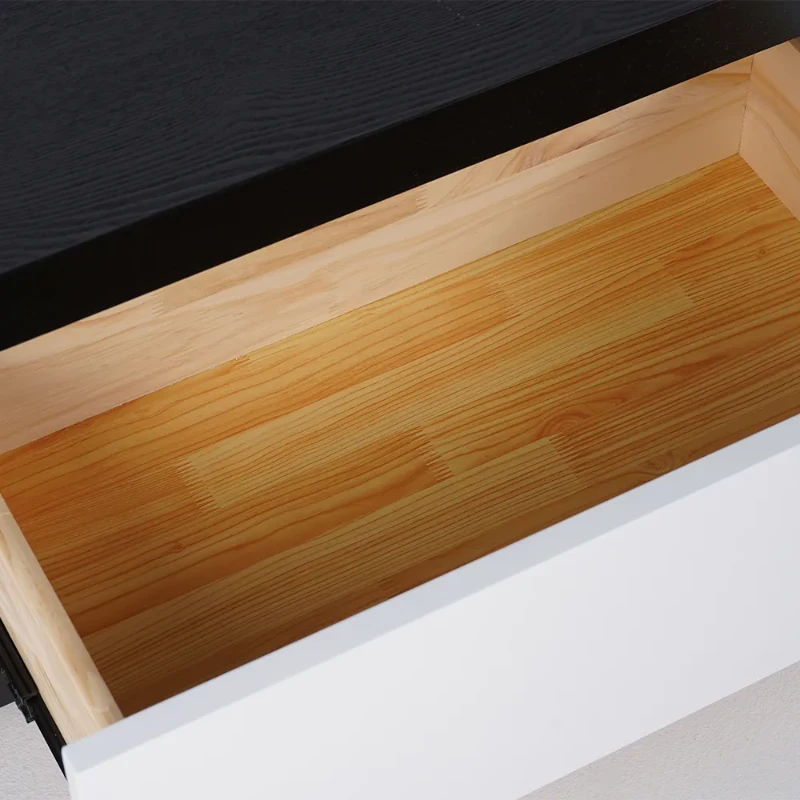 Quoint Modern TV Stand Retracted & Extendable 3-Drawer Media Console for TV