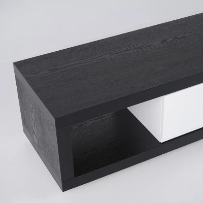 Quoint Modern TV Stand Retracted & Extendable 3-Drawer Media Console for TV