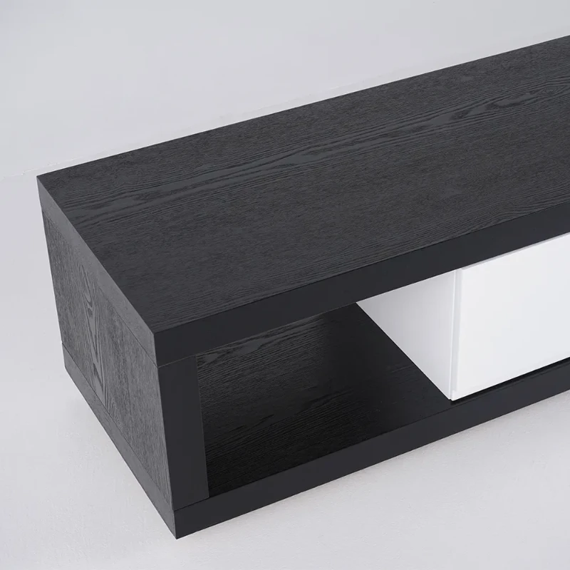 Quoint Modern TV Stand Retracted & Extendable 3-Drawer Media Console for TV